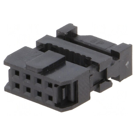 Conector IDC mamă 8 pini cu presare cablu aurit | Electronic-mag.ro | Componente Electronice