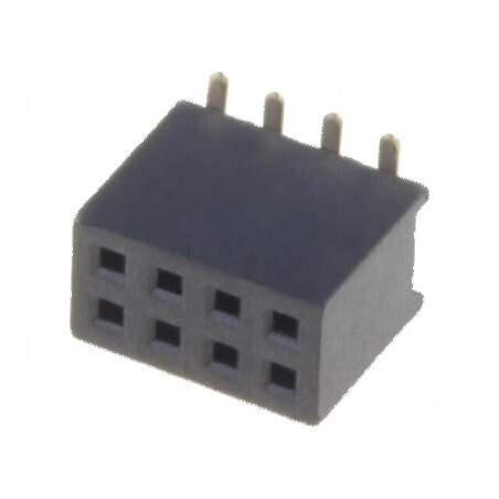 Conector şiruri pini soclu mamă 8 PIN 1,27mm SMT 2x4 | Electronic-mag.ro | Componente Electronice