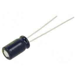 Condensator electrolitic low ESR 82uF 25VDC THT Ø6,3x11,2mm | Electronic-mag.ro | Componente Electronice