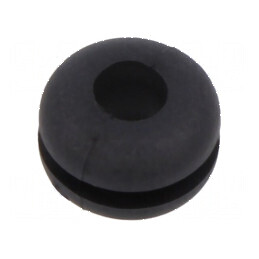 Manșon negru Øorif.mont 6,4mm Øorif 4mm -40÷135°C UL94HB | Electronic-mag.ro | Componente Electronice