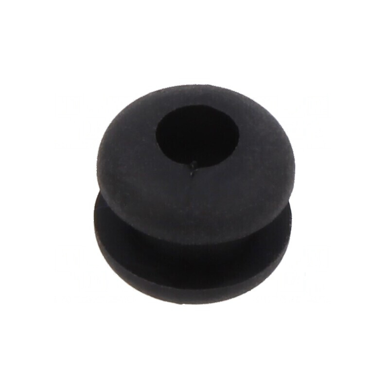 Manșon negru Ø 6,4mm pentru orificiu Ø 4mm, grosime panou max. 3mm | Electronic-mag.ro | Componente Electronice Manșon negru Ø 6,4mm pentru orificiu Ø 4mm, grosime panou max. 3mm | Electronic-mag.ro | Componente Electronice