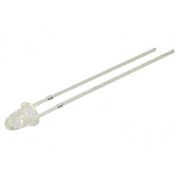 LED 3mm Alb 60000-70000mcd 15° Convex 150mW | Electronic-mag.ro | Componente Electronice