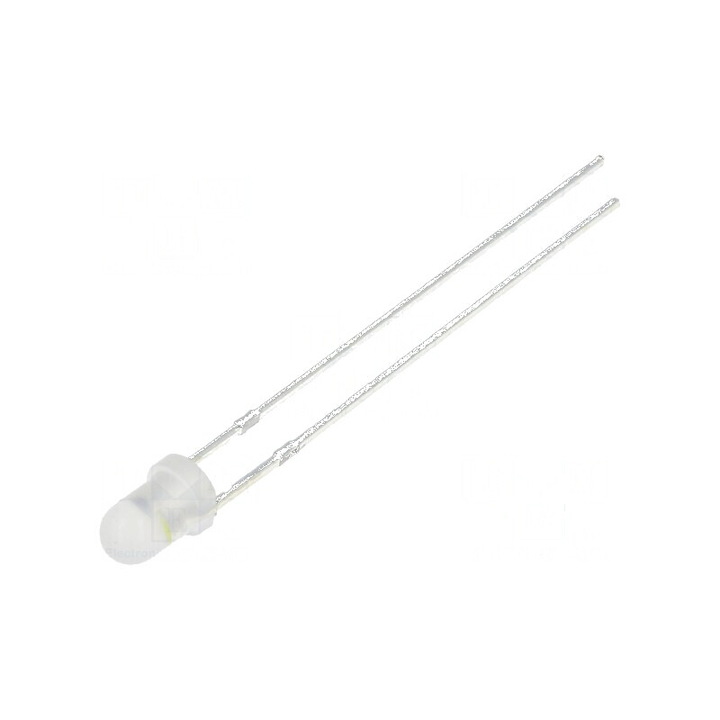 LED 3mm Alb Rece Clipire 2180-3000mcd 60° 20mA | Electronic-mag.ro | Componente Electronice