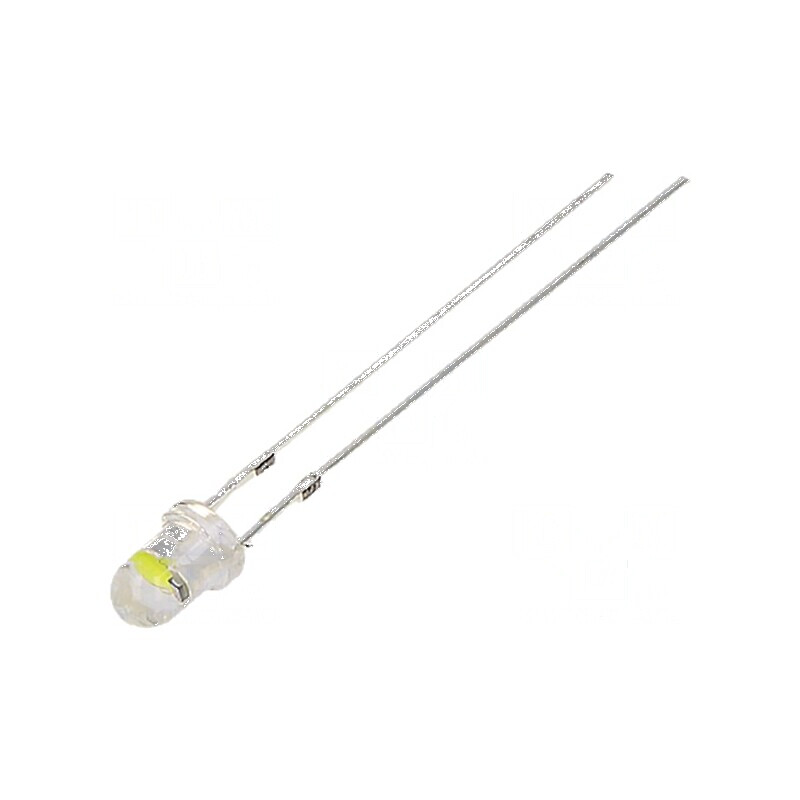 LED 3mm Alb Rece Efect Lumânare 5800-7000mcd 30° | Electronic-mag.ro | Componente Electronice