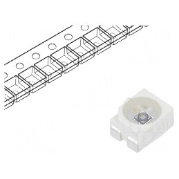 LED SMD 3528 PLCC4 Verde 900mcd 3,5x2,8x1,9mm 120° 5,5÷20V | Electronic-mag.ro | Componente Electronice