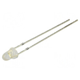 LED 3mm Alb Cald 60000-70000mcd 15° Convex | Electronic-mag.ro | Componente Electronice