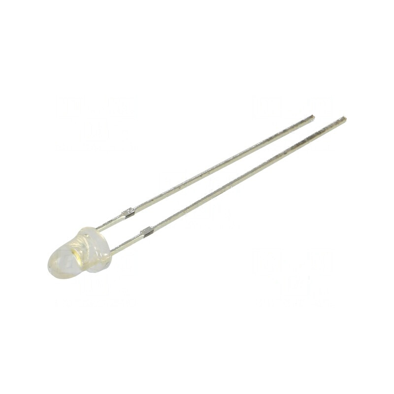 LED 3mm Alb Cald 60000-70000mcd 15° Convex | Electronic-mag.ro | Componente Electronice