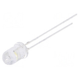 LED 5mm alb cald 2180÷3000mcd 30° convex 5VDC | Electronic-mag.ro | Componente Electronice