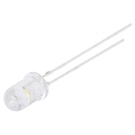 LED 5mm alb cald 2180÷3000mcd 30° convex 5VDC | Electronic-mag.ro | Componente Electronice