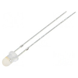LED 3mm Alb Cald Clipitor 1560-2180mcd 60° 20mA | Electronic-mag.ro | Componente Electronice