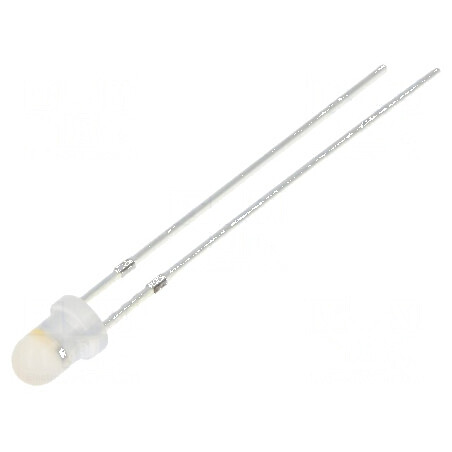 LED 3mm Alb Cald Clipitor 1560-2180mcd 60° 20mA | Electronic-mag.ro | Componente Electronice