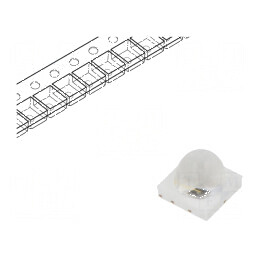 Emiţător IR 830-850nm transparent SMD 280-450mW 40° | Electronic-mag.ro | Componente Electronice
