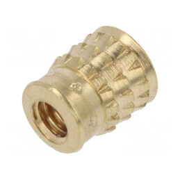 Adaos filetat din alamă M2,5 pentru plastic, Lungime: 5,2mm, Cod BN 37885 | Electronic-mag.ro | Componente Electronice