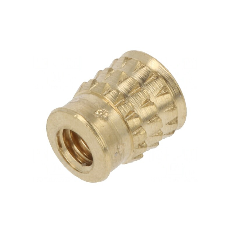 Adaos filetat din alamă M2,5 pentru plastic, Lungime: 5,2mm, Cod BN 37885 | Electronic-mag.ro | Componente Electronice