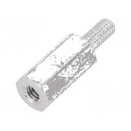 Piuliță distanțieră filetată 10mm M2.5 hexagonală | Electronic-mag.ro | Componente Electronice