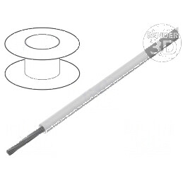 Cablu litat 1x22AWG PVC alb 300V Clasa 5 | Electronic-mag.ro | Componente Electronice