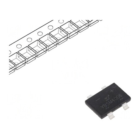 Punte redresoare monofazat 600V 4A YBS3 SMT | Electronic-mag.ro | Componente Electronice