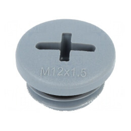Capac protecție M12 1,5 IP68 poliamidă gri Entrelec 6mm | Electronic-mag.ro | Componente Electronice