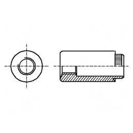 Piuliță rotundă M3 din oțel cu acoperire zincată 2mm | Electronic-mag.ro | Componente Electronice