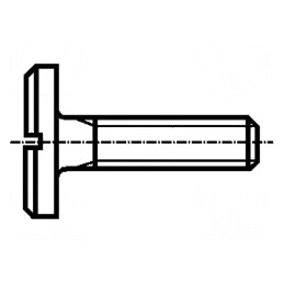 Şurub M3x5 0,5mm cu cap rotund crestat din oţel zincat | Electronic-mag.ro | Componente Electronice