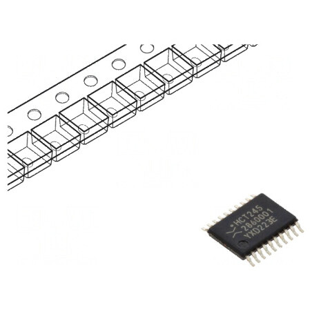 Transceiver digital de bus IC CMOS TTL SMD TSSOP20 HCT 8 canale | Electronic-mag.ro | Componente Electronice