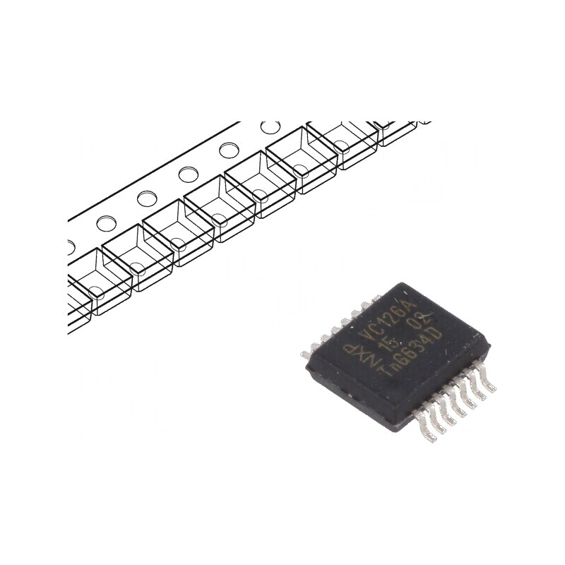 Buffer digital non-inversor IC 4 canale SMD | Electronic-mag.ro | Componente Electronice