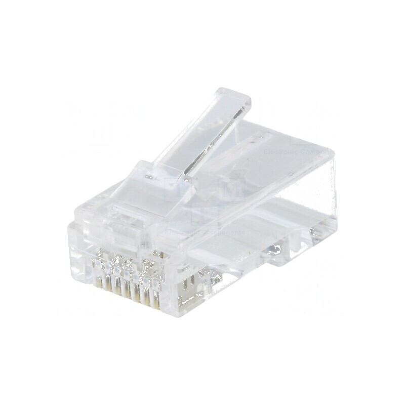 Conector RJ45 Cat 6a neacranat aurit 8p8c | Electronic-mag.ro | Componente Electronice
