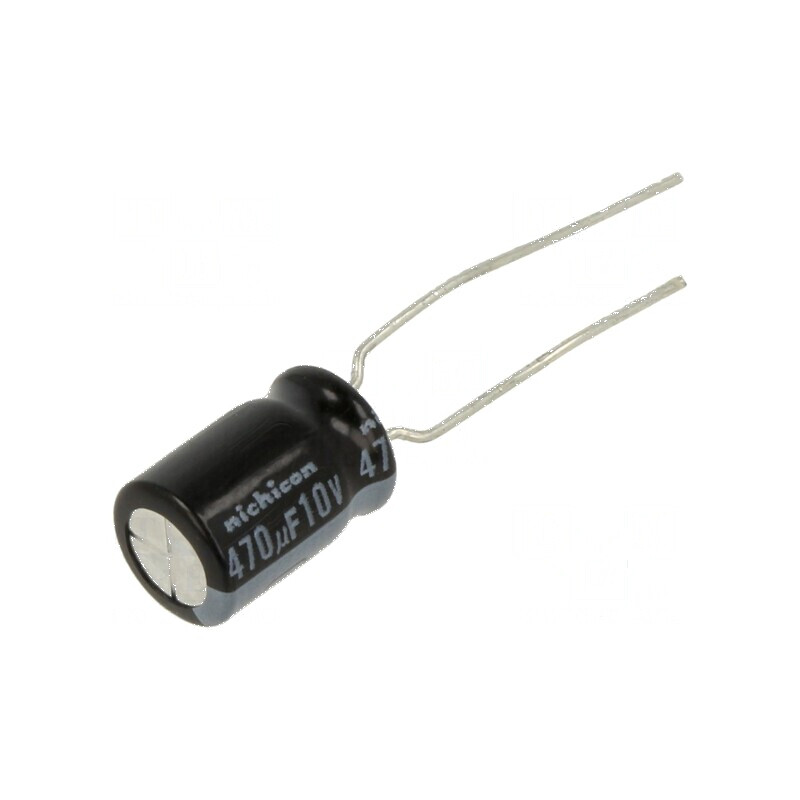 Condensator electrolitic low ESR 470uF 10VDC THT Ø8x11,5mm | Electronic-mag.ro | Componente Electronice