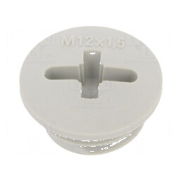 Capac protecţie M12 1,5 IP56 poliamidă gri deschis 6mm | Electronic-mag.ro | Componente Electronice