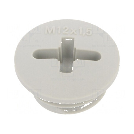 Capac protecţie M12 1,5 IP56 poliamidă gri deschis 6mm | Electronic-mag.ro | Componente Electronice