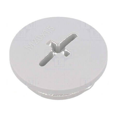 Capac de protecţie M20 1,5 IP56 poliamidă gri deschis 6mm | Electronic-mag.ro | Componente Electronice