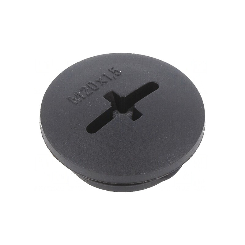 Capac de protecție M20 1,5 IP56 poliamidă neagră 6mm | Electronic-mag.ro | Componente Electronice