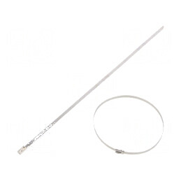 Colier de strângere oțel inoxidabil AISI 304 L: 300mm W: 4,6mm | Electronic-mag.ro | Componente Electronice
