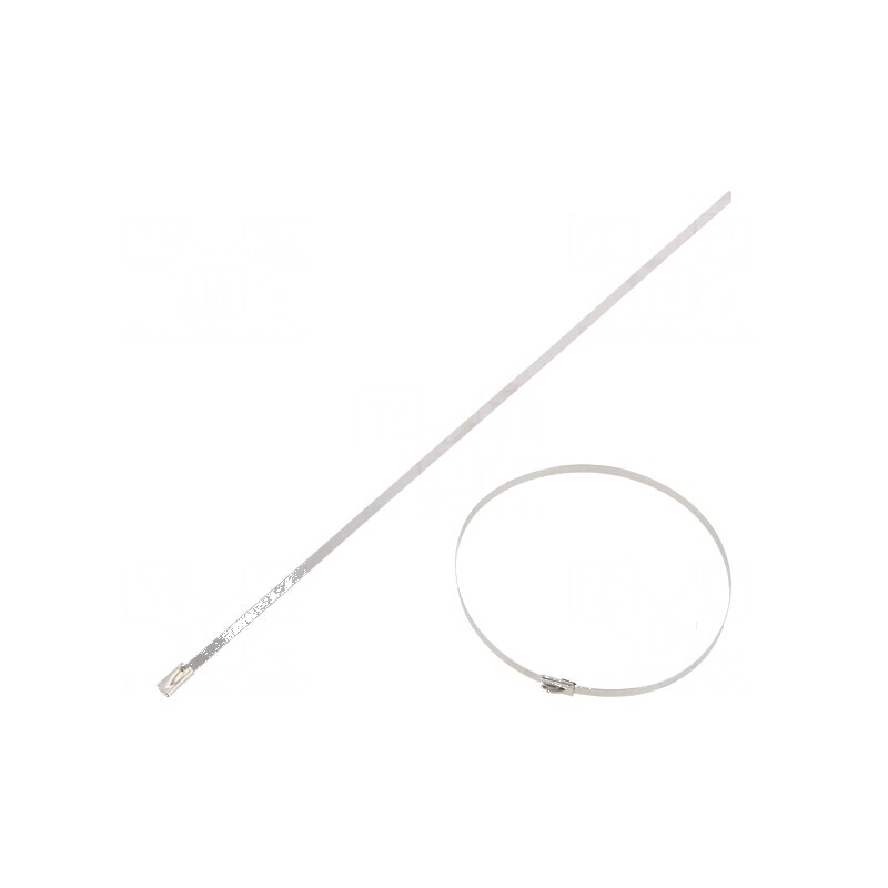 Colier de strângere oțel inoxidabil AISI 304 L: 300mm W: 4,6mm | Electronic-mag.ro | Componente Electronice