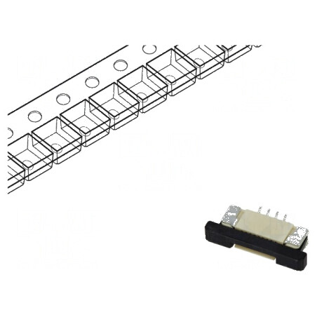 Conector FFC/FPC 4 PIN ZIF SMT 50V | Electronic-mag.ro | Componente Electronice