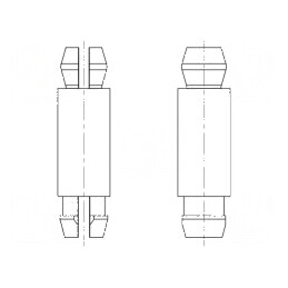 Distanțier PCB Poliamidă 66 38,1mm Clichet | Electronic-mag.ro | Componente Electronice