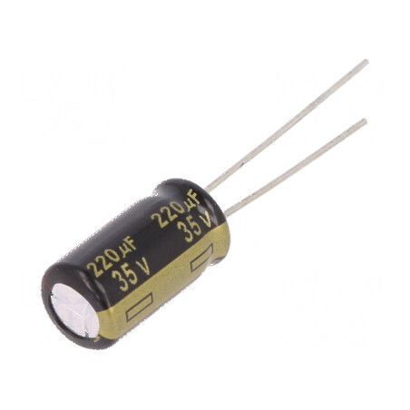 Condensator electrolitic low ESR THT 220uF 35VDC Ø8x15mm | Electronic-mag.ro | Componente Electronice