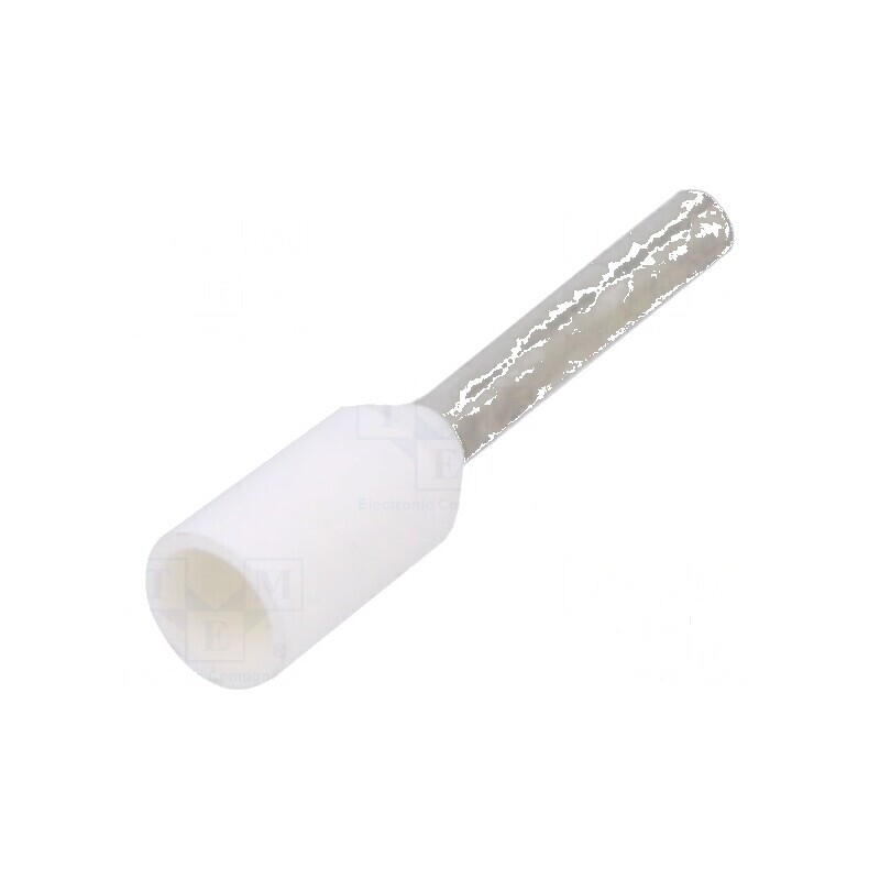 Vârf tub capăt izolată cupru 0,5mm2 8mm cositorit albă | Electronic-mag.ro | Componente Electronice Vârf tub capăt izolată cupru 0,5mm2 8mm cositorit albă | Electronic-mag.ro | Componente Electronice