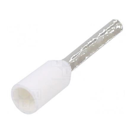 Vârf tub capăt izolată cupru 0,5mm2 8mm cositorit albă | Electronic-mag.ro | Componente Electronice