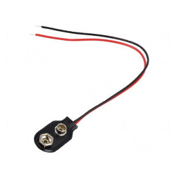 Conector 6F22 cu cablu 150mm pentru baterii 6LR61 | Electronic-mag.ro | Componente Electronice