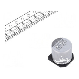 Condensator electrolitic SMD 220uF 50V 20% -55 la 105°C | Electronic-mag.ro | Componente Electronice
