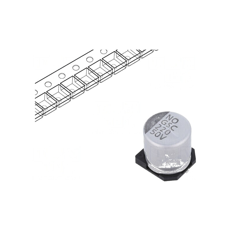 Condensator electrolitic SMD 220uF 50V 20% -55 la 105°C | Electronic-mag.ro | Componente Electronice Condensator electrolitic SMD 220uF 50V 20% -55 la 105°C | Electronic-mag.ro | Componente Electronice