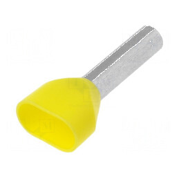 Vârf tub de capăt izolată dublă cupru 6mm² 18mm cositorit | Electronic-mag.ro | Componente Electronice