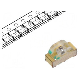 LED SMD 0604 ambră 28,5-95mcd 1,6x1x0,6mm 155° 20mA 592nm | Electronic-mag.ro | Componente Electronice