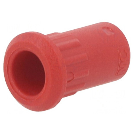 Carcasa roşie 25A 20,5mm pentru socluri banană | Electronic-mag.ro | Componente Electronice
