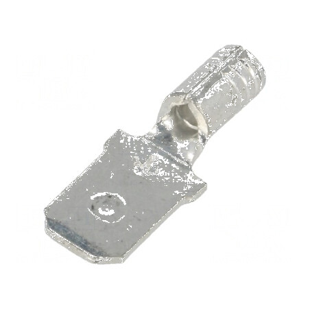 Terminal plat 6,4mm 0,8mm tată crimpat cu cablu drept cupru | Electronic-mag.ro | Componente Electronice