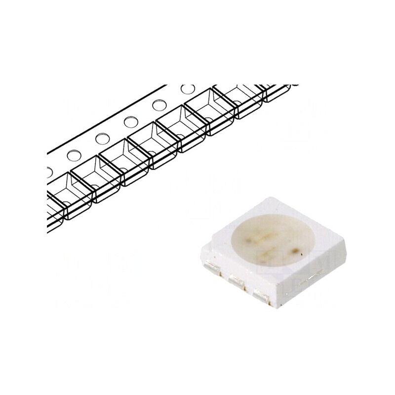 LED SMD 5050 RGB PLCC6 5x5mm 20mA 120° | Electronic-mag.ro | Componente Electronice