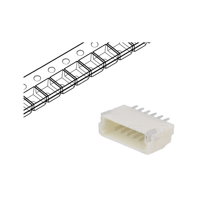 Conector cablu-placă soclu tată 1mm PIN 6 SMT 50V 1A 20mΩ | Electronic-mag.ro | Componente Electronice