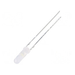 LED 3mm Alb Rece 750-1120mcd 150° Convex | Electronic-mag.ro | Componente Electronice
