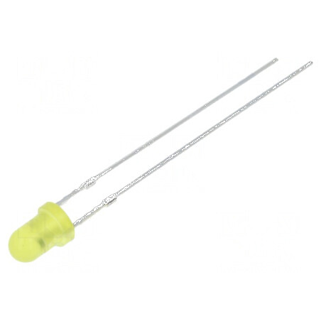 LED 3mm galben cu clipire 1120-1560mcd 60° 20mA | Electronic-mag.ro | Componente Electronice